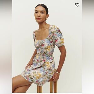 Reformation Woods Countryside Floral Mini Dress in Multicolor size Medium